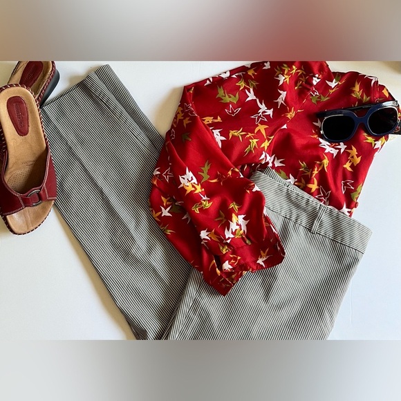 Norma Kamali• Cropped Ankle Trousers•Sz 10 - Picture 2 of 12